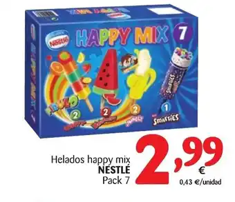 Alimerka Nestlé Helados happy mix Pack 7 oferta