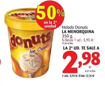 Alimerka La Menorquina Helado Donuts 350g oferta