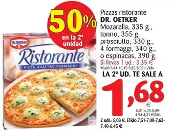 Alimerka Dr. Oetker Pizzas ristorante Mozarella 335g oferta
