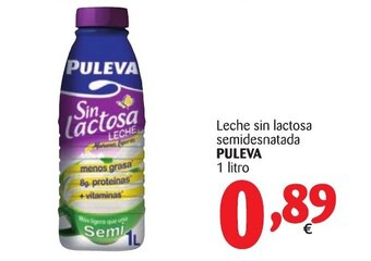 Alimerka Puleva Leche sin lactosa semidesnatada 1 litro oferta