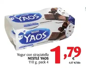 Alimerka Nestlé Yaos Yogur con straciatella 110g. pack 4 oferta