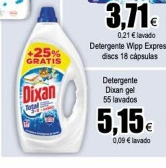 FROIZ Dixan Detergente gel 55 lavados oferta
