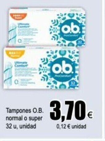 FROIZ Tampones O.B. normal o super 32 u, unidad oferta