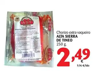 Alta Sierra de Tineo Chorizo extra vaqueiro 250g