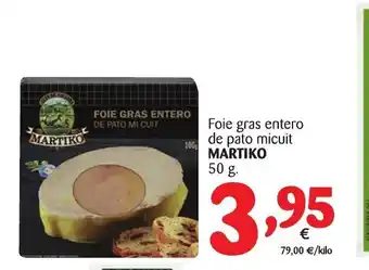 Alimerka Martiko Foie gras entero de pato micuit 50g oferta