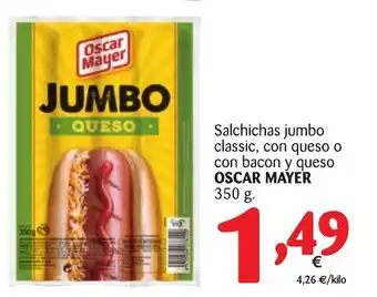 Alimerka Oscar Mayer Salchichas jumbo queso 350g oferta