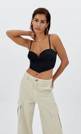 Stradivarius Top corset tirantes oferta