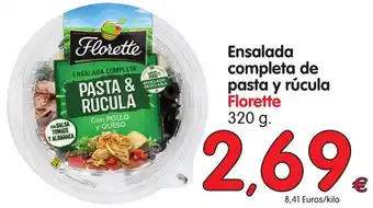Alimerka Florette Ensalada completa de pasta y rúcula 320g oferta