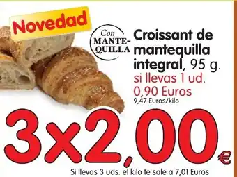 Alimerka Con Mantequilla Croissant de mantequilla intergal 95g oferta