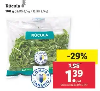 Lidl Rúcula 100 g oferta