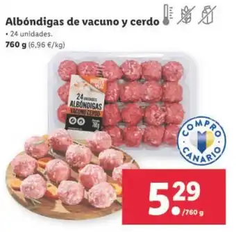 Lidl Albóndigas de Vacuno y Cerdo 760 g oferta