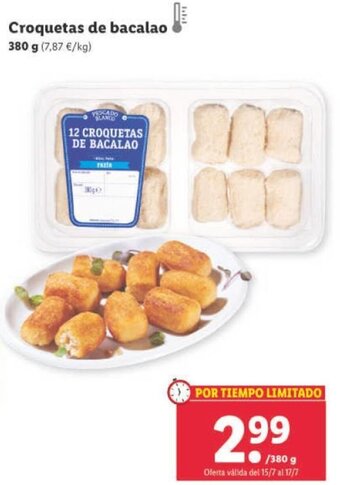 Lidl Croquetas de Bacalao 380 g oferta
