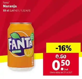 Lidl Fanta® Naranja 33 cl oferta