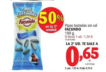 Alimerka Facundo Pipas tostadas sin sal 100g oferta