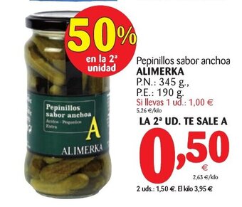 Alimerka Alimerka Pepinillos sabor anchoa oferta