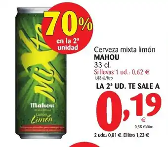Mahou Cerveza mixta limón 33cl
