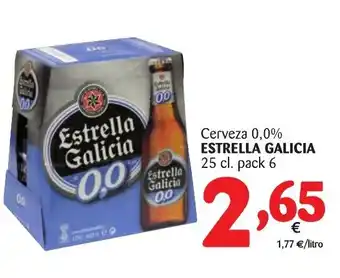 Alimerka Estrella Galicia Cerveza 0,0% 25cl. pack 6 oferta