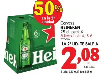 Alimerka Heineken Cerveza 25cl. pack 6 oferta