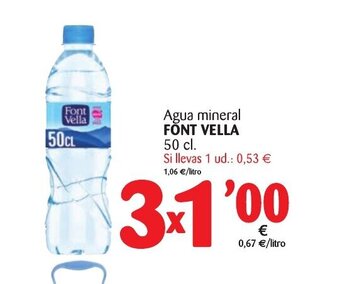 Alimerka Font Vella Agua mineral 50cl. oferta