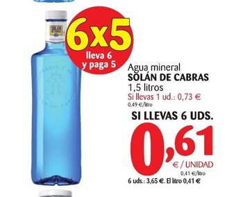 Alimerka Solán de Cabras Agua mineral 1,5 litros oferta