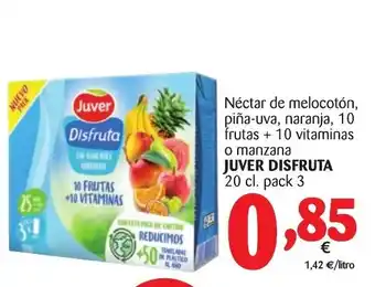 Alimerka Juver Disfruta 10 frutas + 10 vitaminas 20cl. pack 3 oferta