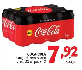 Alimerka Coca-Cola Original, zero o zero zero 33cl. pack 12 oferta