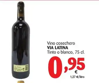 Alimerka Via Latina Vino cosechero tinto o blanco 75cl oferta