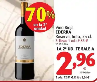 Alimerka Ederra Vino Rioja 75cl oferta