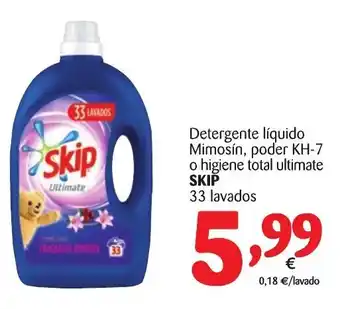 Alimerka Skip Detergente líquido higiene total ultimate 33 lavados oferta