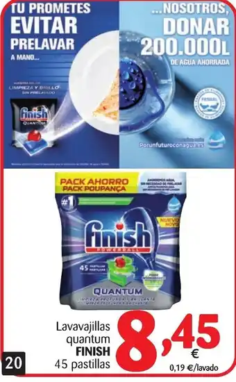 Alimerka Finish Lavavajillas quantum 45 pastillas oferta