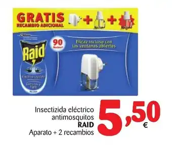 Alimerka Raid Insectizida eléctrico antimosquitos Aparato+2 recambios oferta