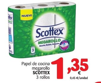 Alimerka Scottex Papel de cocina megarollo 3 rollos oferta