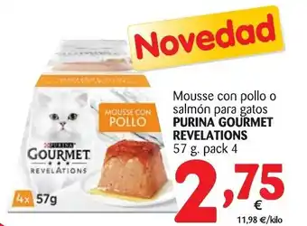 Alimerka Purina Gourmet Revelations Mousse con Pollo 57g pack 4 oferta