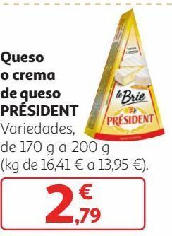 Alcampo Queso brie président oferta