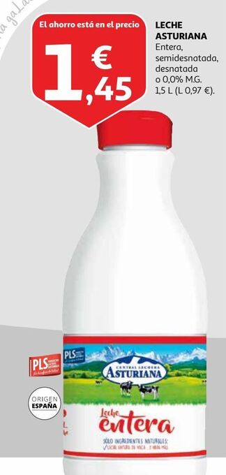 Alcampo Leche asturiana oferta