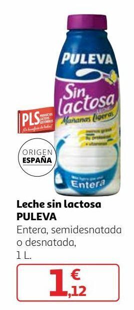 Alcampo Leche sin lactosa puleva oferta