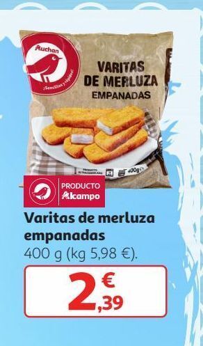 Alcampo Varitas de merluza alcampo oferta