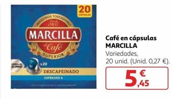 Alcampo Cápsulas de café marcilla oferta