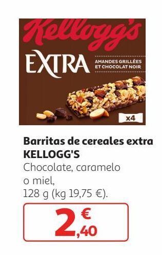 Alcampo Barritas de cereales kellogg's oferta