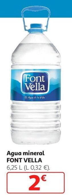 Alcampo Agua font vella oferta