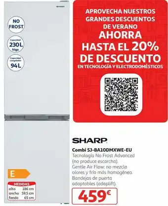 Alcampo Frigorífico combi sharp oferta