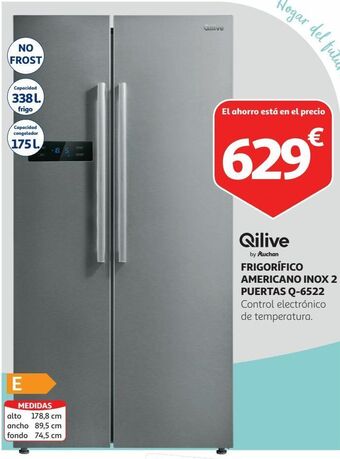 Alcampo Frigorífico americano qilive oferta