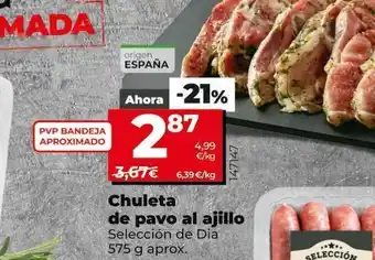 La Plaza de DIA Chuletas de pavo oferta