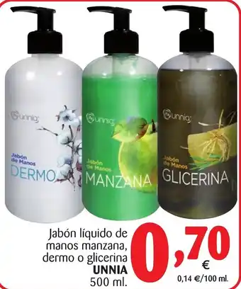 Alimerka Unnia Jabón líquido 500ml oferta