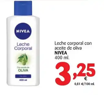 Alimerka Nivea Leche corporal con aceite de oliva 400ml oferta