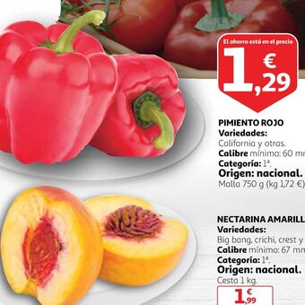 Alcampo Pimiento rojo oferta