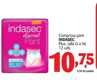Alimerka Insadec Compresa pant Plus, talla G o M 12 uds. oferta