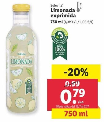 Lidl Limonada solevita oferta