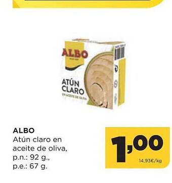Alimerka Albo Atún Claro En Aceite De Oliva oferta