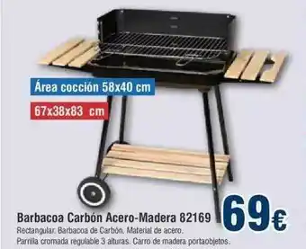 FROIZ Barbacoa Carbón Acero-madera 82169 oferta